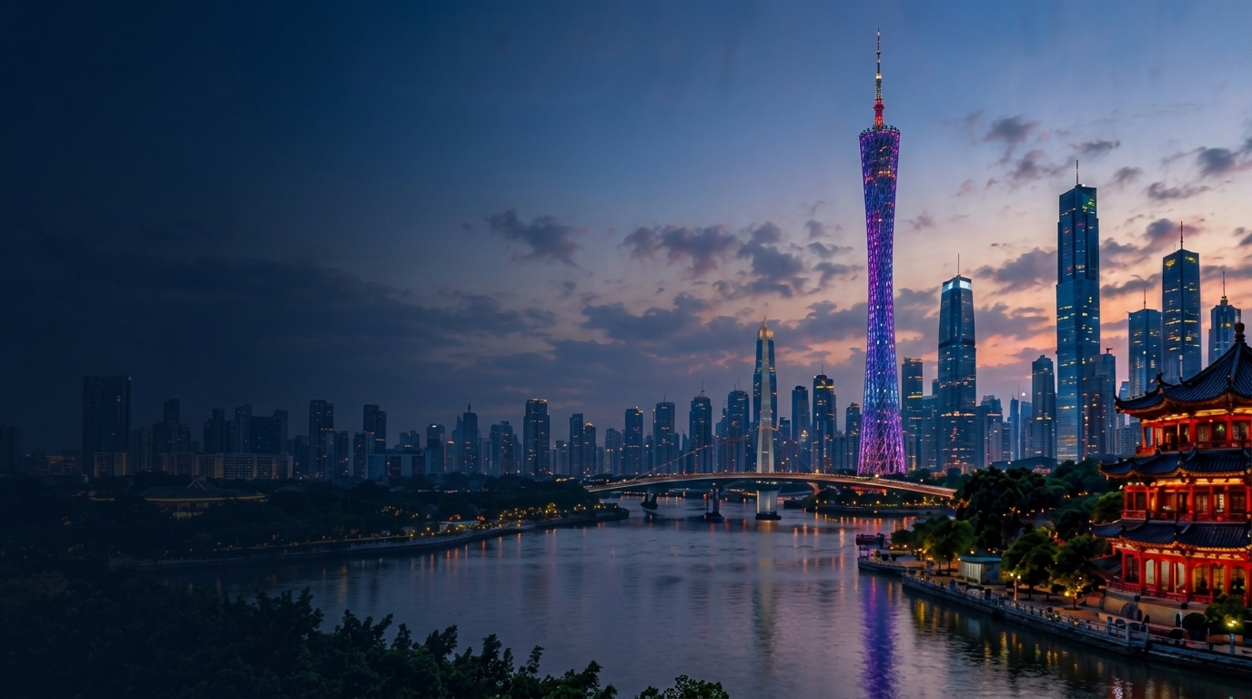Guangzhou Pagoda Night Skyline